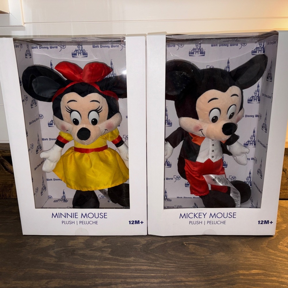 Walt Disney World 50th Anniversary Vault - Mickey & Minnie Mouse Set, NEW